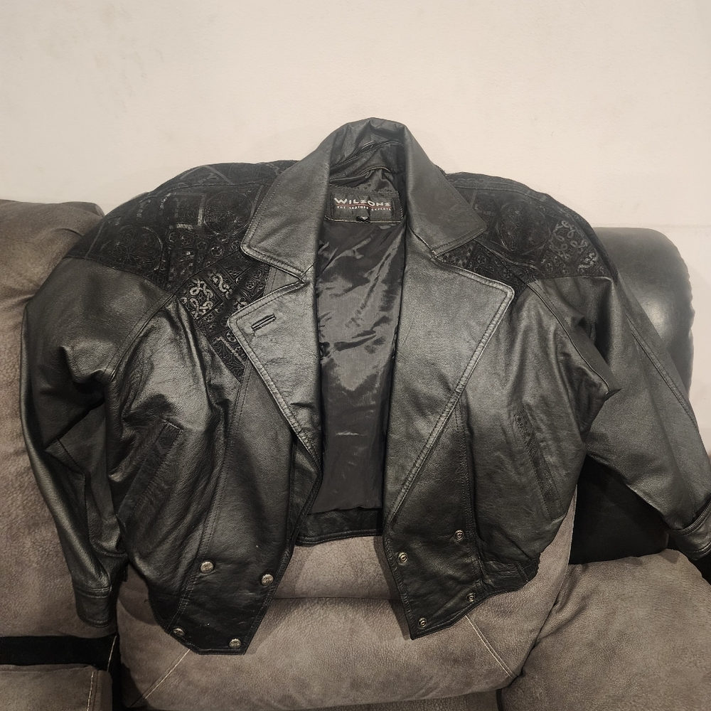Wilson Elegant Black Leather Jacket for Women